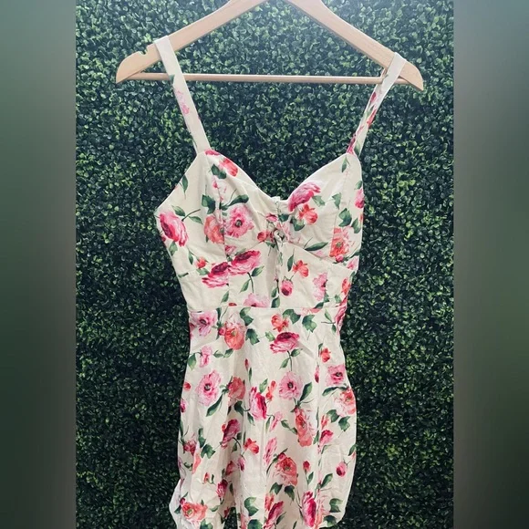 Floral mini dress with pockets Size S - Picture 3 of 4